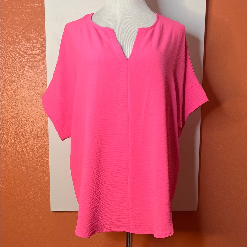 Zenana Outfitters Hot Pink Blouse